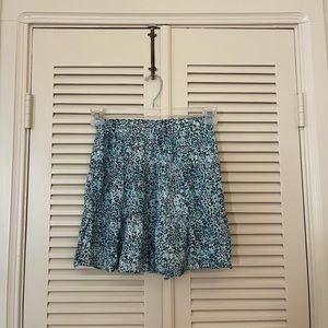 Loft Blue Floral Skirt